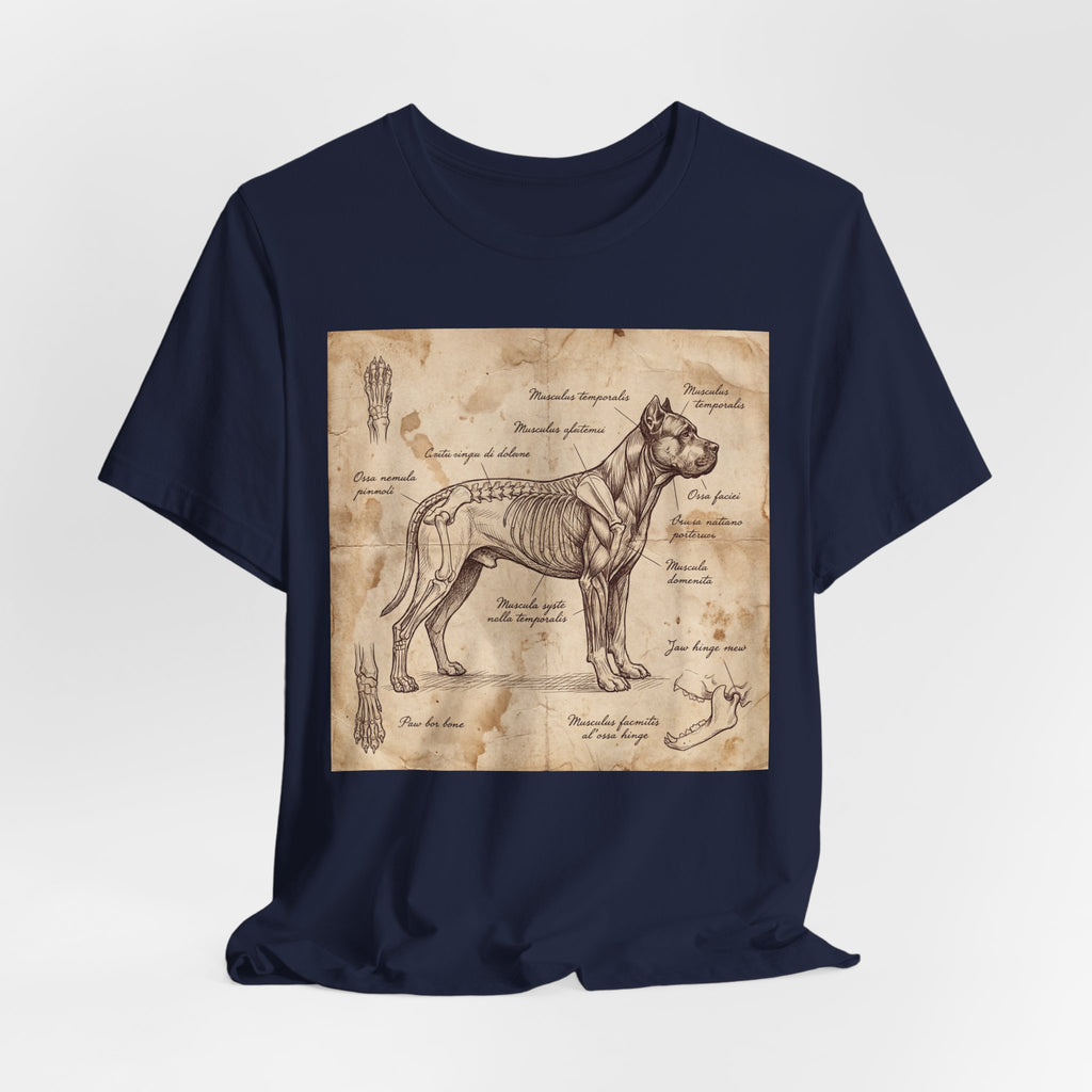 Da Vinci Style Cane Corso T-Shirt — Anatomical Parchment Art Print