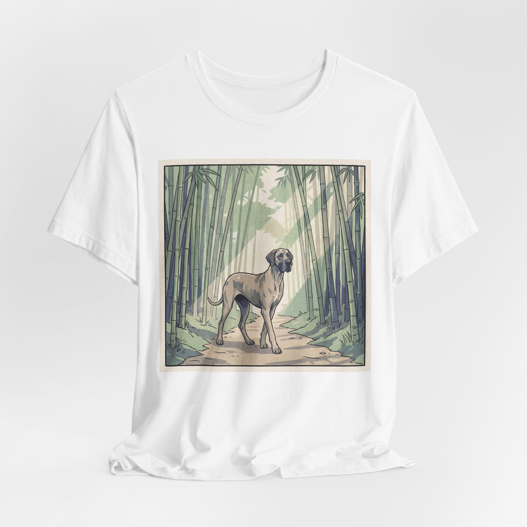Hiroshige Style Great Dane T-Shirt — Bamboo Forest Art Print