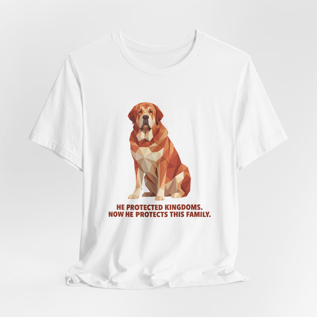 Spanish Mastiff Low Poly T-Shirt — Amber Geometric Art Print