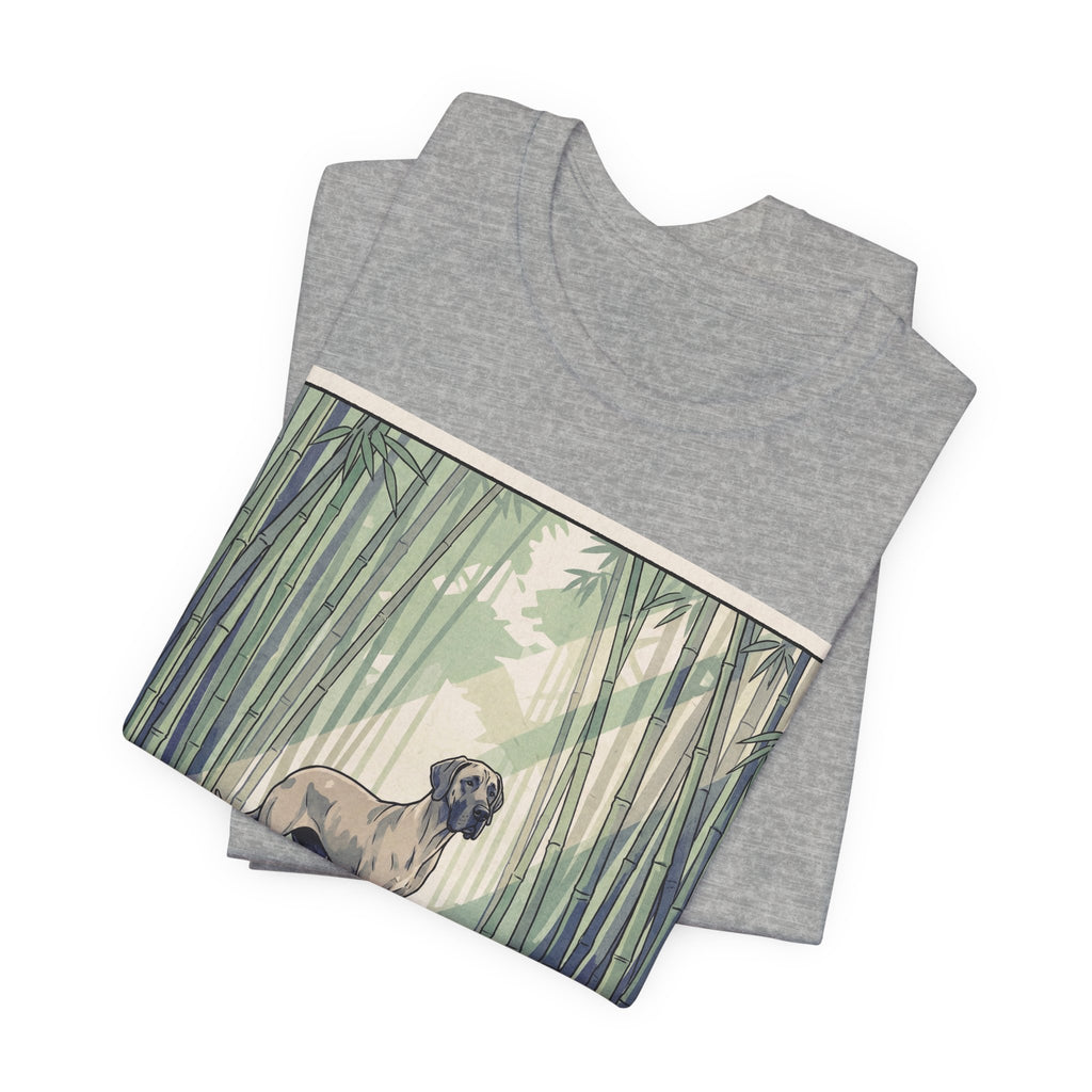 Hiroshige Style Great Dane T-Shirt — Bamboo Forest Art Print