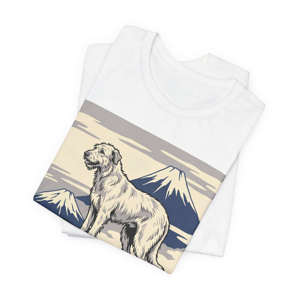 Hokusai Style Irish Wolfhound T-Shirt — Mountain Summit Art Print