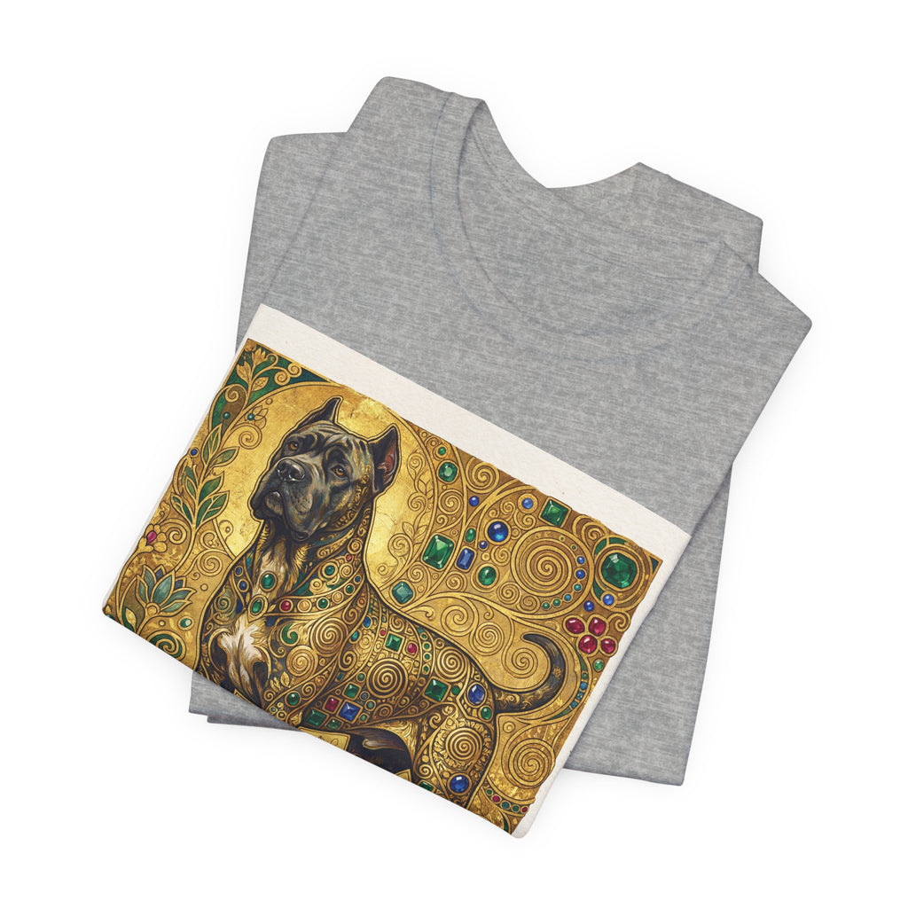 Klimt Style Cane Corso T-Shirt — Gold Jewel Mosaic Art Print