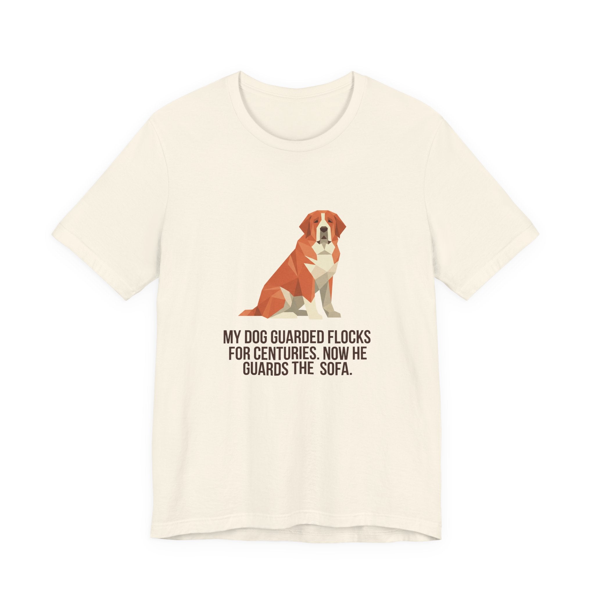 Saint Bernard Low Poly T-Shirt — Amber Geometric Art Print