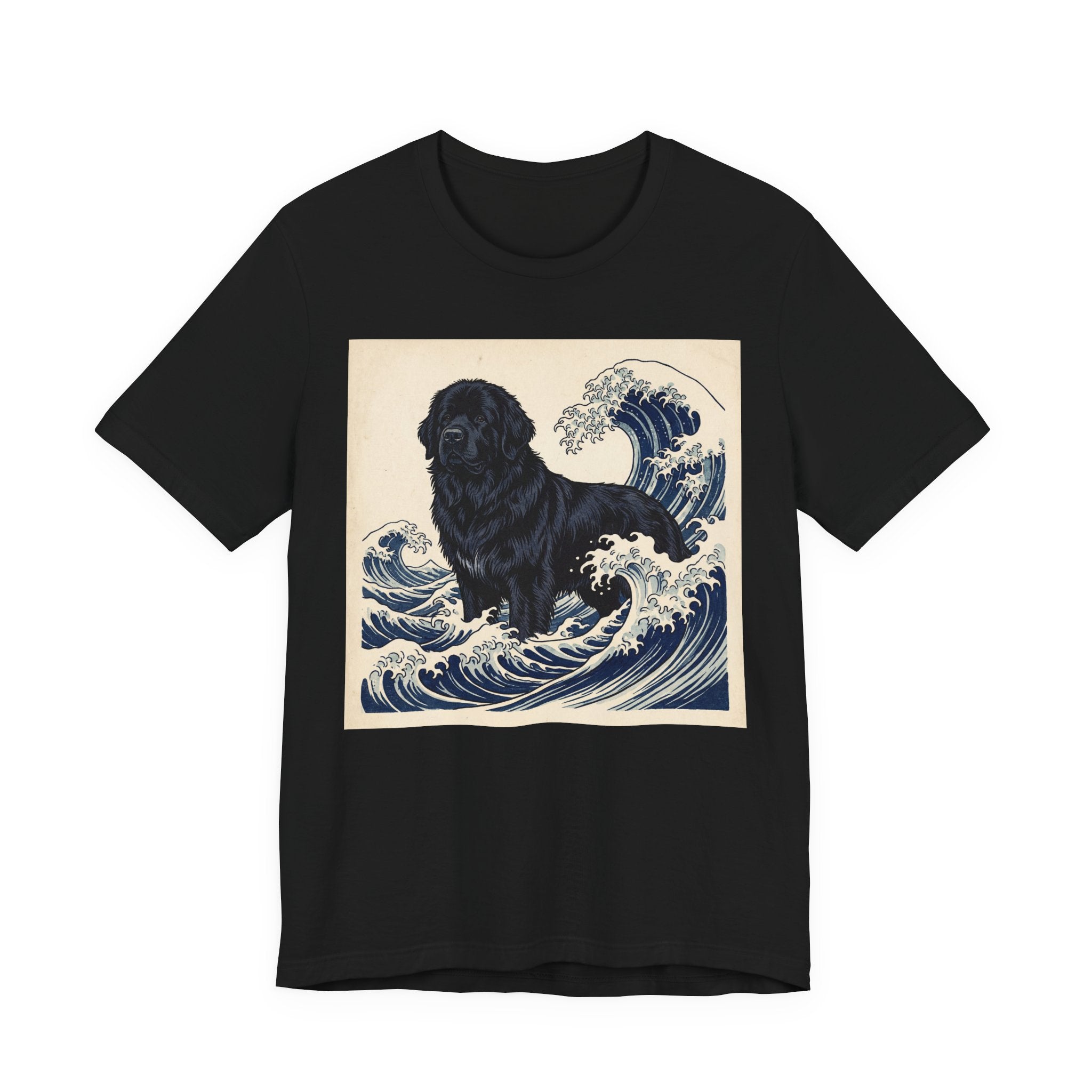 Hokusai Style Newfoundland T-Shirt — Crashing Wave Art Print