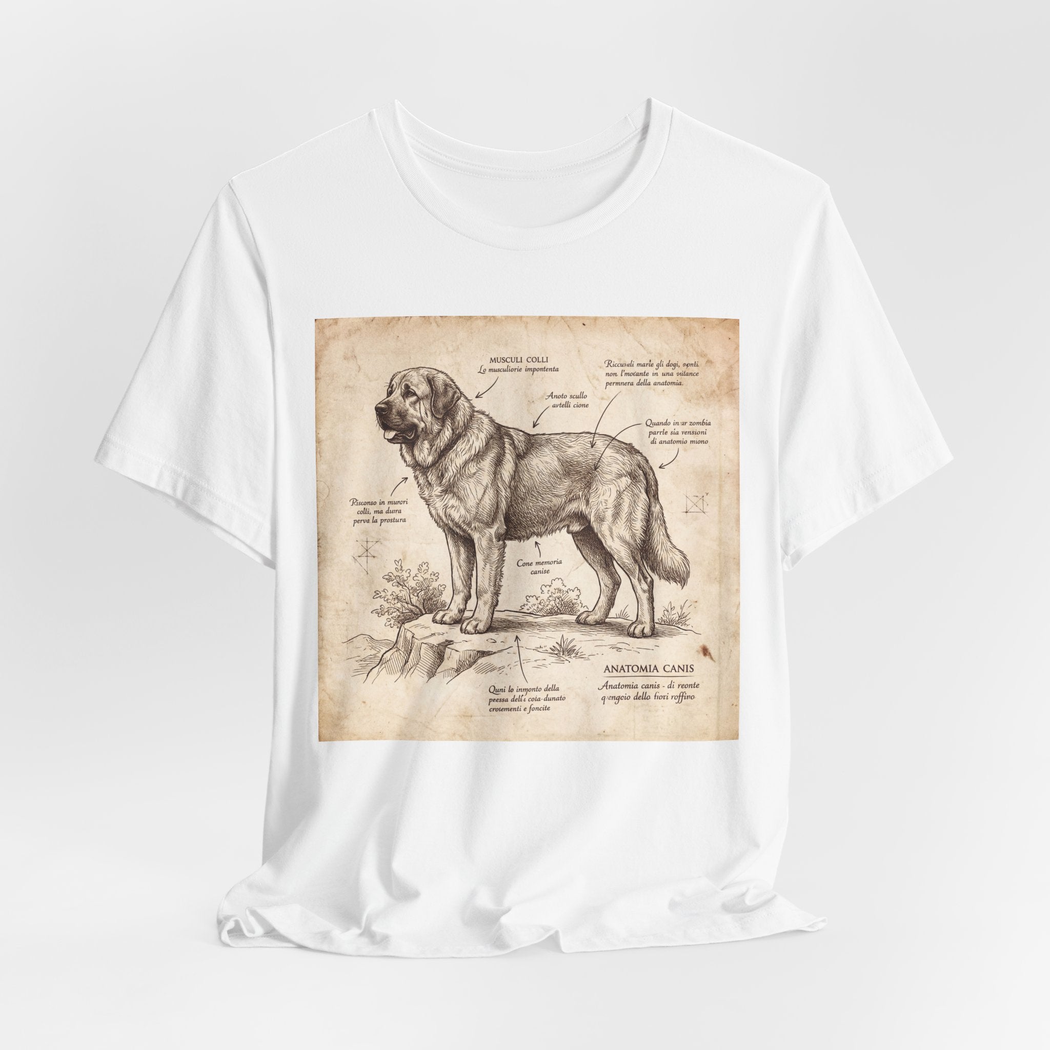 Anatomical Sketch Spanish Mastiff T-Shirt — Parchment Study Art Print