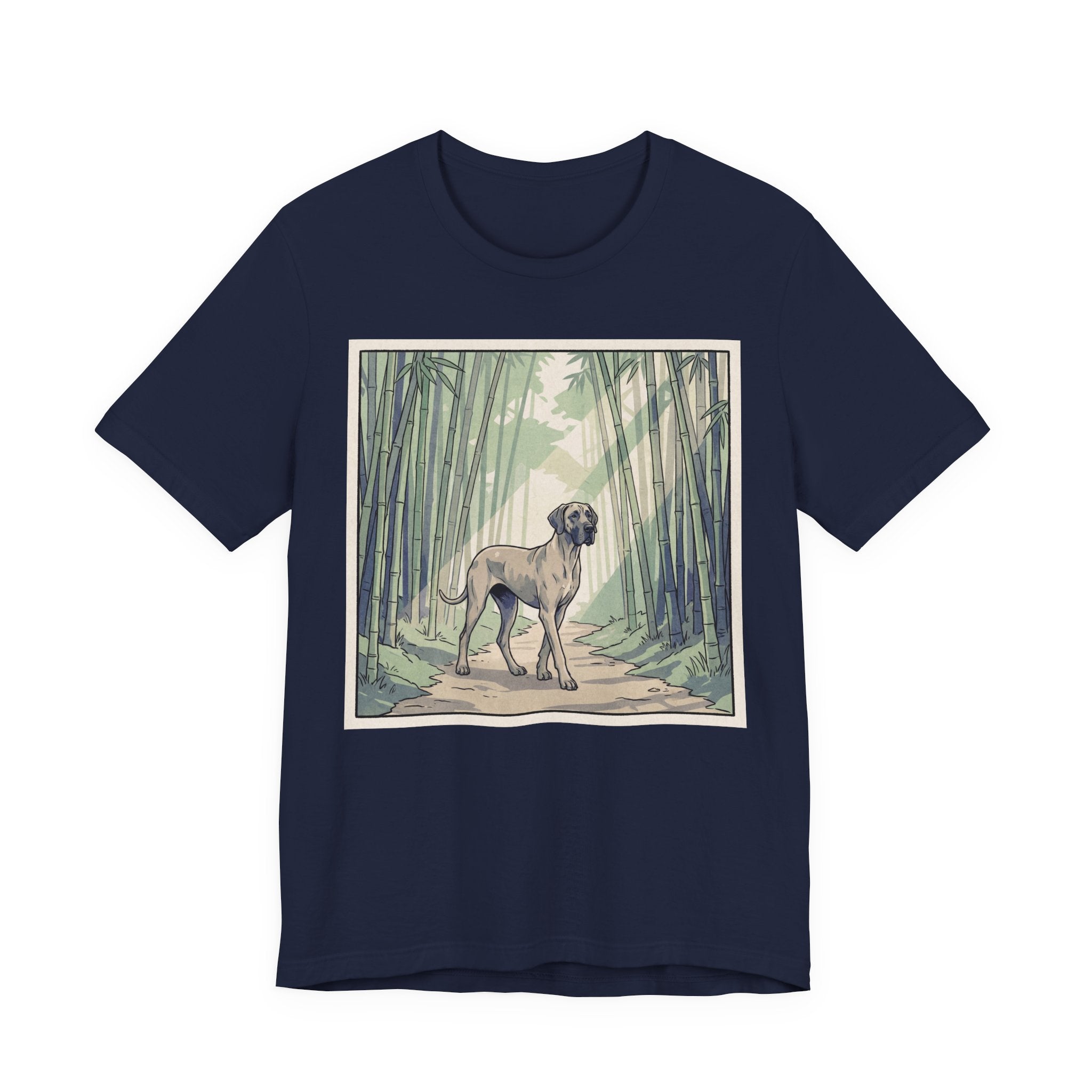 Hiroshige Style Great Dane T-Shirt — Bamboo Forest Art Print