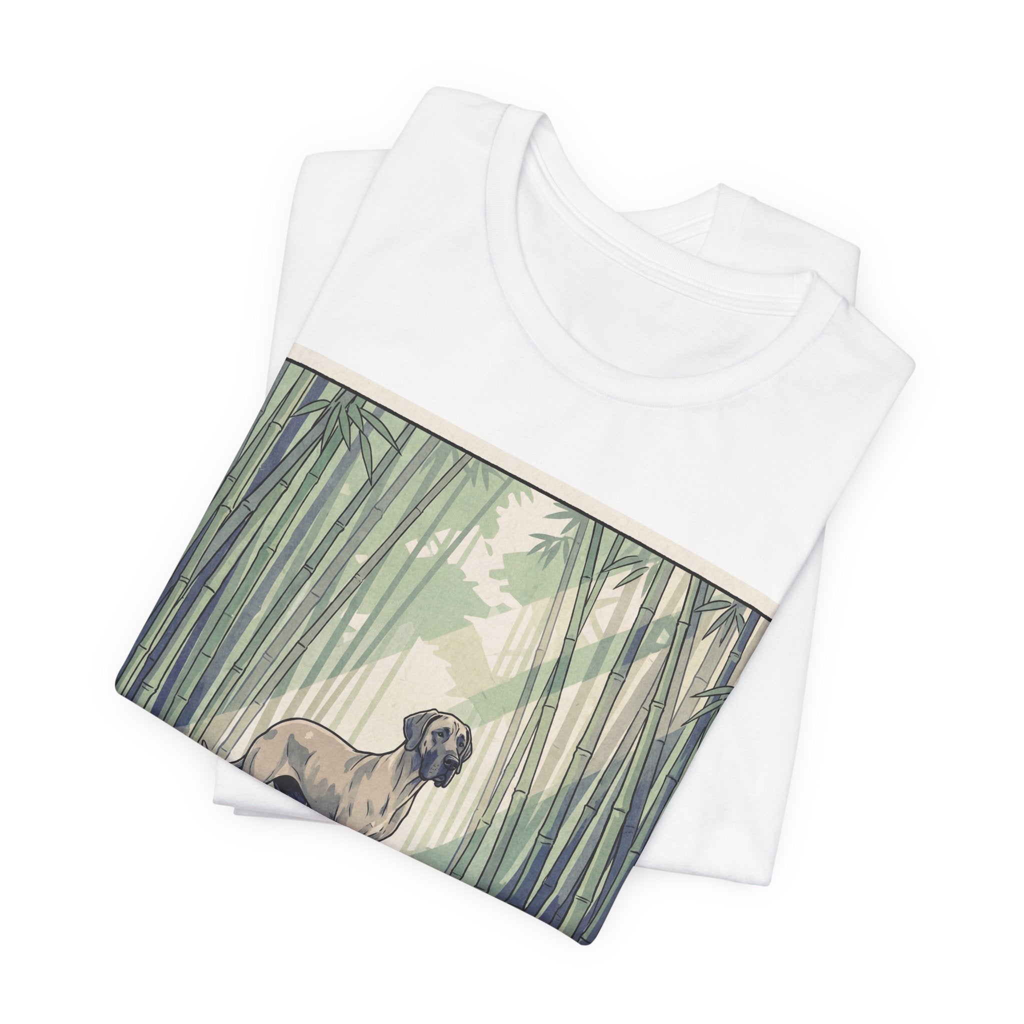 Hiroshige Style Great Dane T-Shirt — Bamboo Forest Art Print