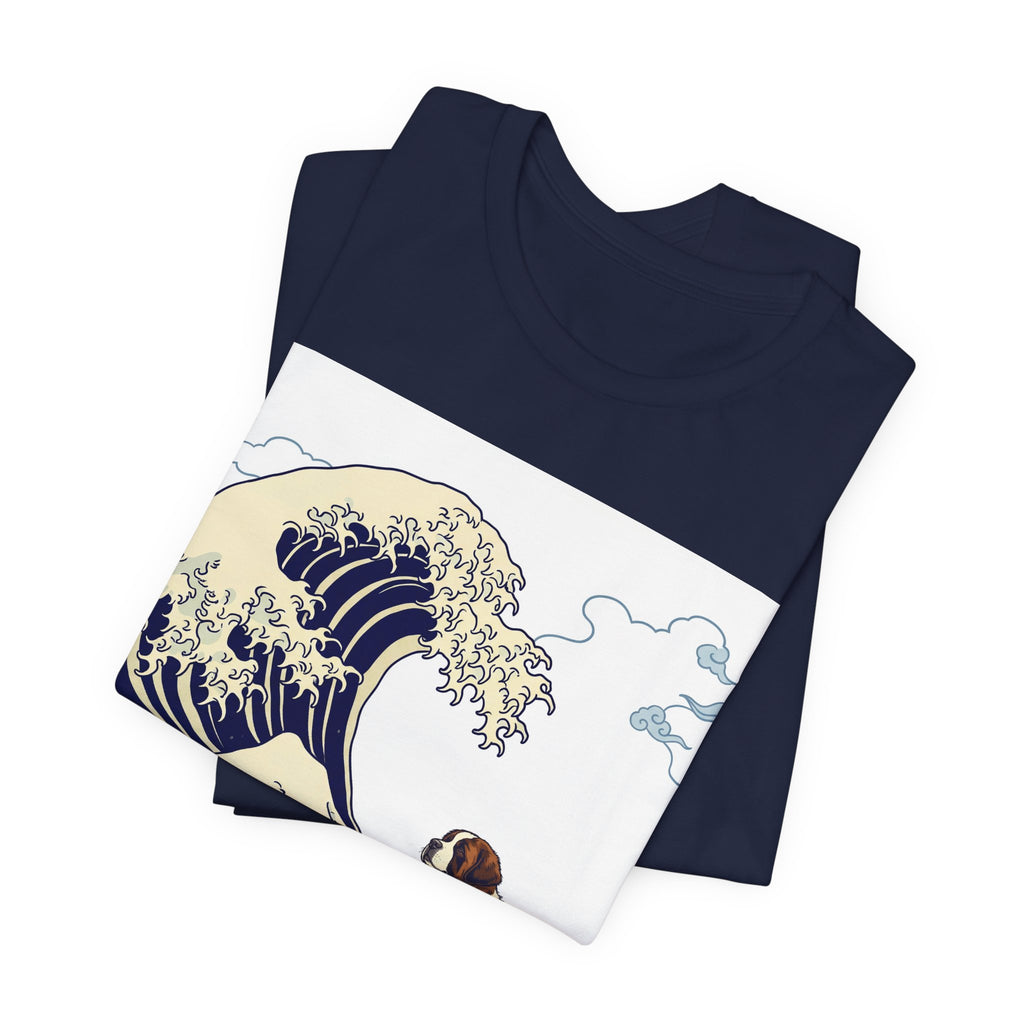 Hokusai Style Saint Bernard T-Shirt — Great Wave Art Print