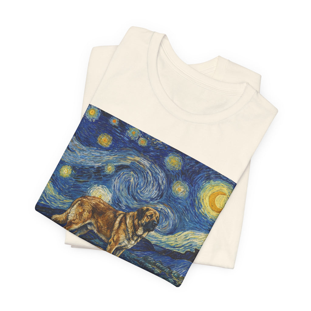 Van Gogh Style Spanish Mastiff T-Shirt — Starry Night Art Print