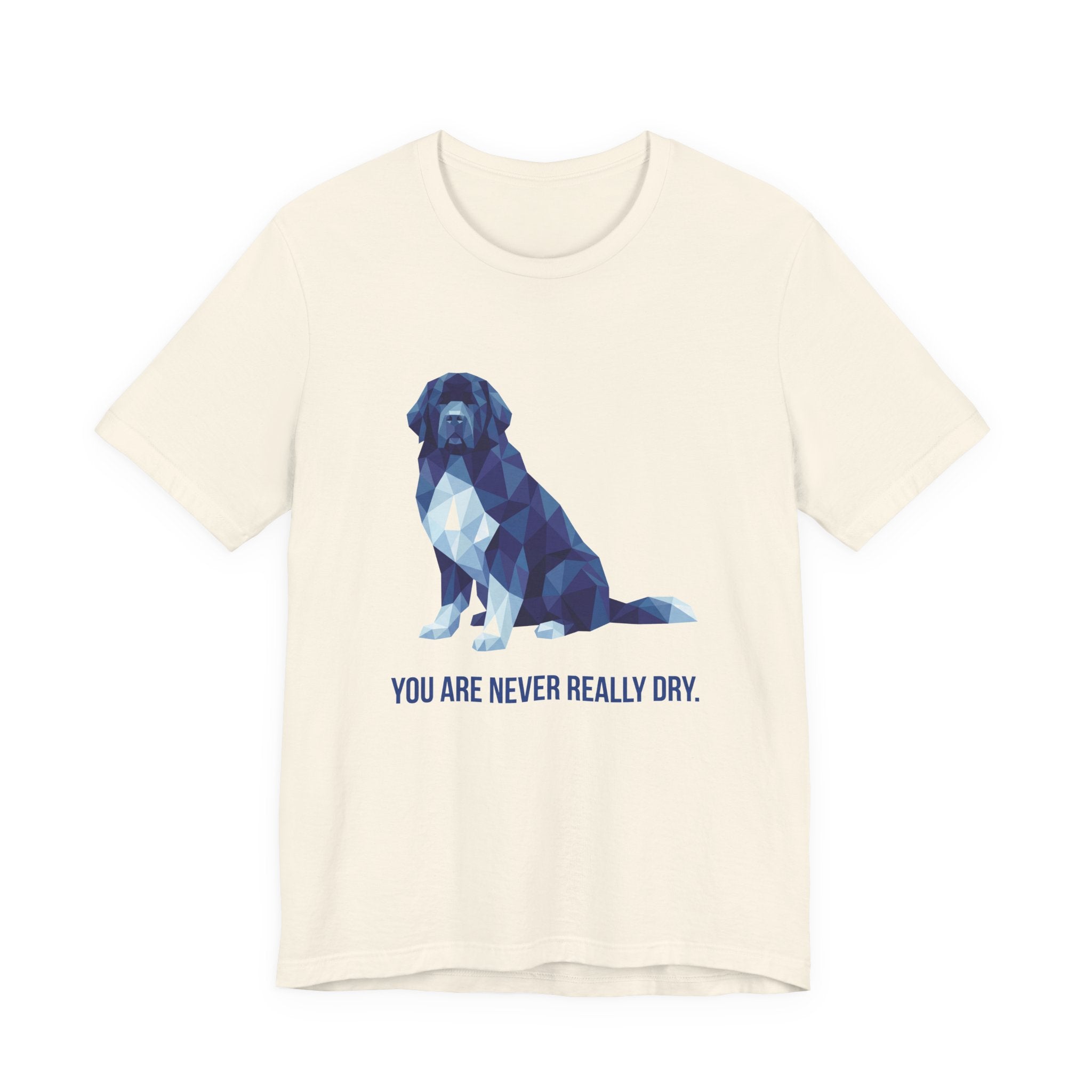 Newfoundland Low Poly T-Shirt — Deep Blue Geometric Art Print