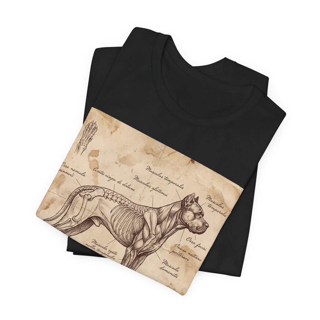 Da Vinci Style Cane Corso T-Shirt — Anatomical Parchment Art Print