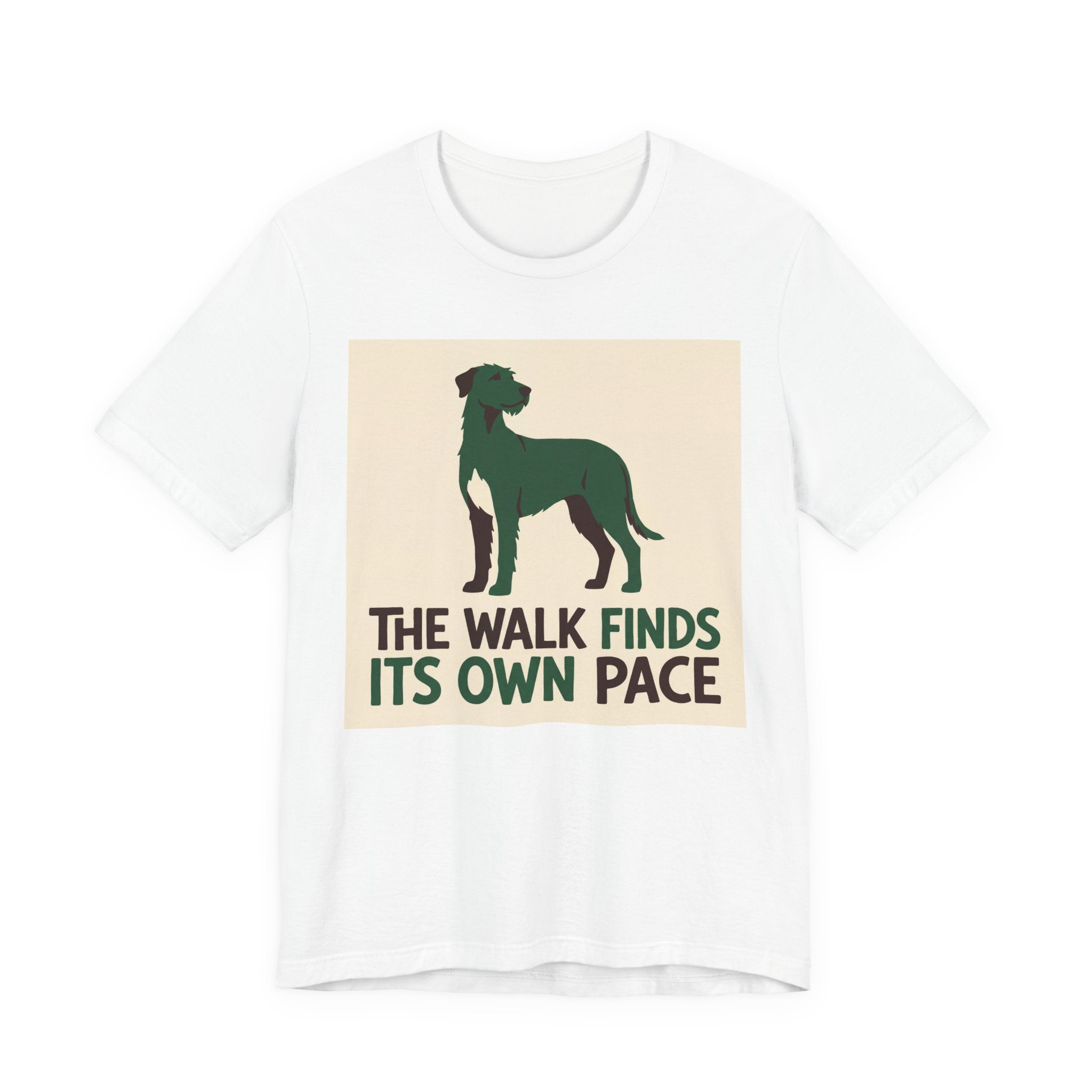 Irish Wolfhound Vintage Retro Art T-Shirt | Forest Green Silhouette