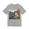 Ukiyo-e Mastiff T-Shirt — Cherry Blossom Overlook Art Print