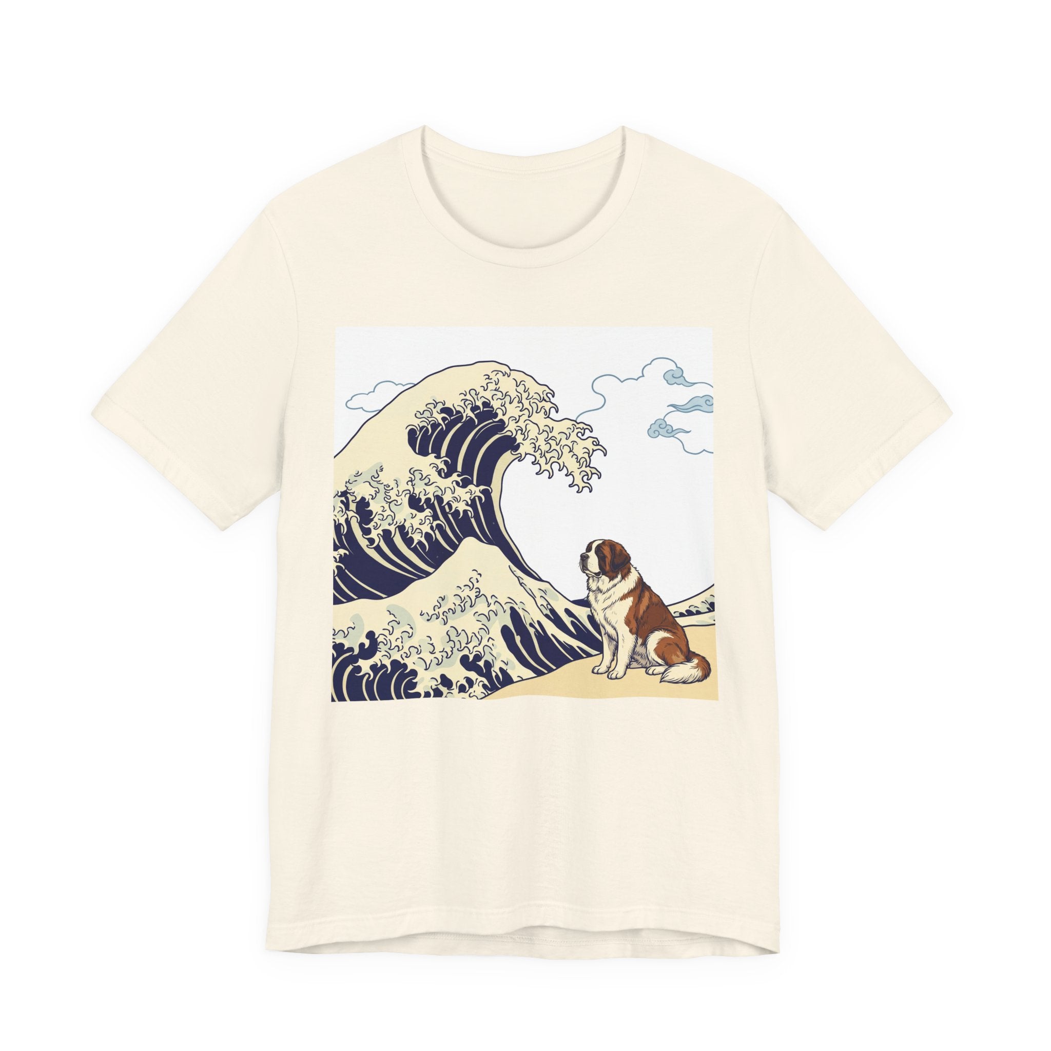 Hokusai Style Saint Bernard T-Shirt — Great Wave Art Print