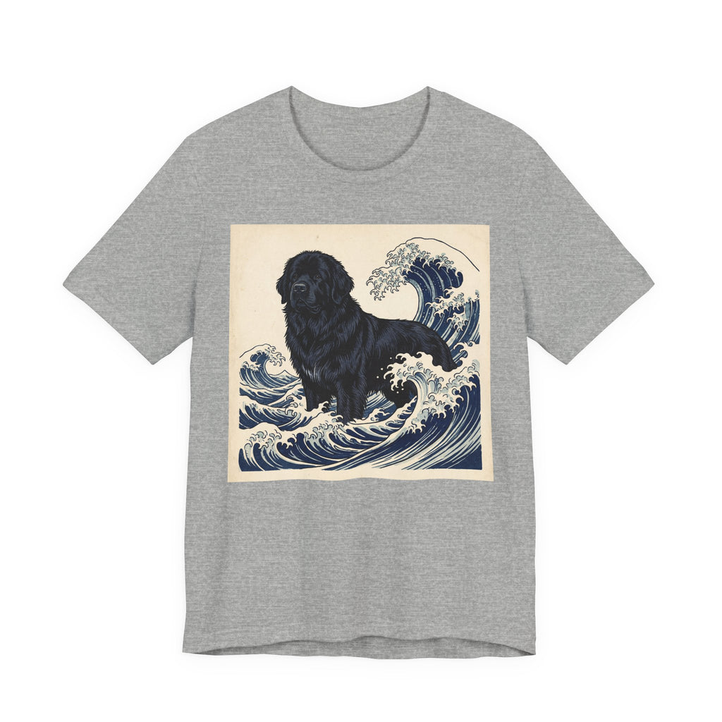 Hokusai Style Newfoundland T-Shirt — Crashing Wave Art Print