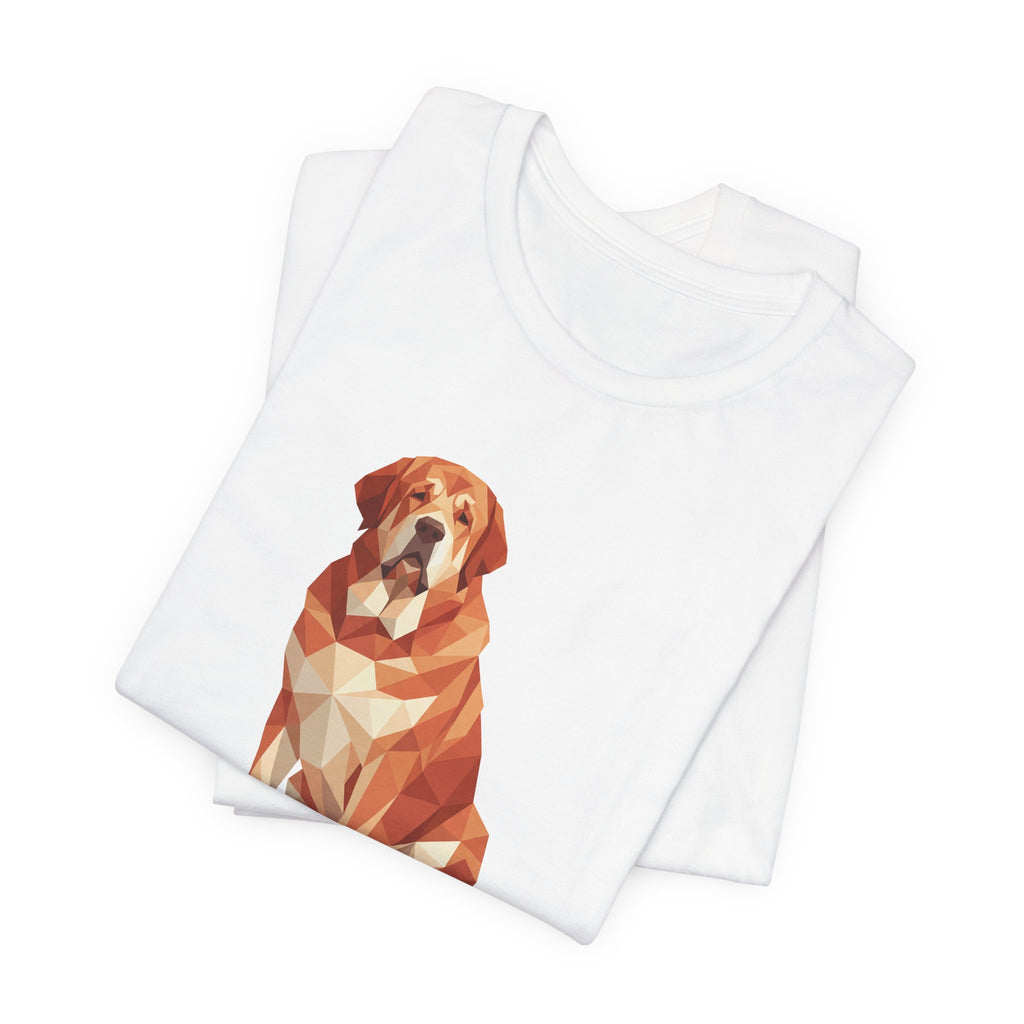 Spanish Mastiff Low Poly T-Shirt — Amber Geometric Art Print