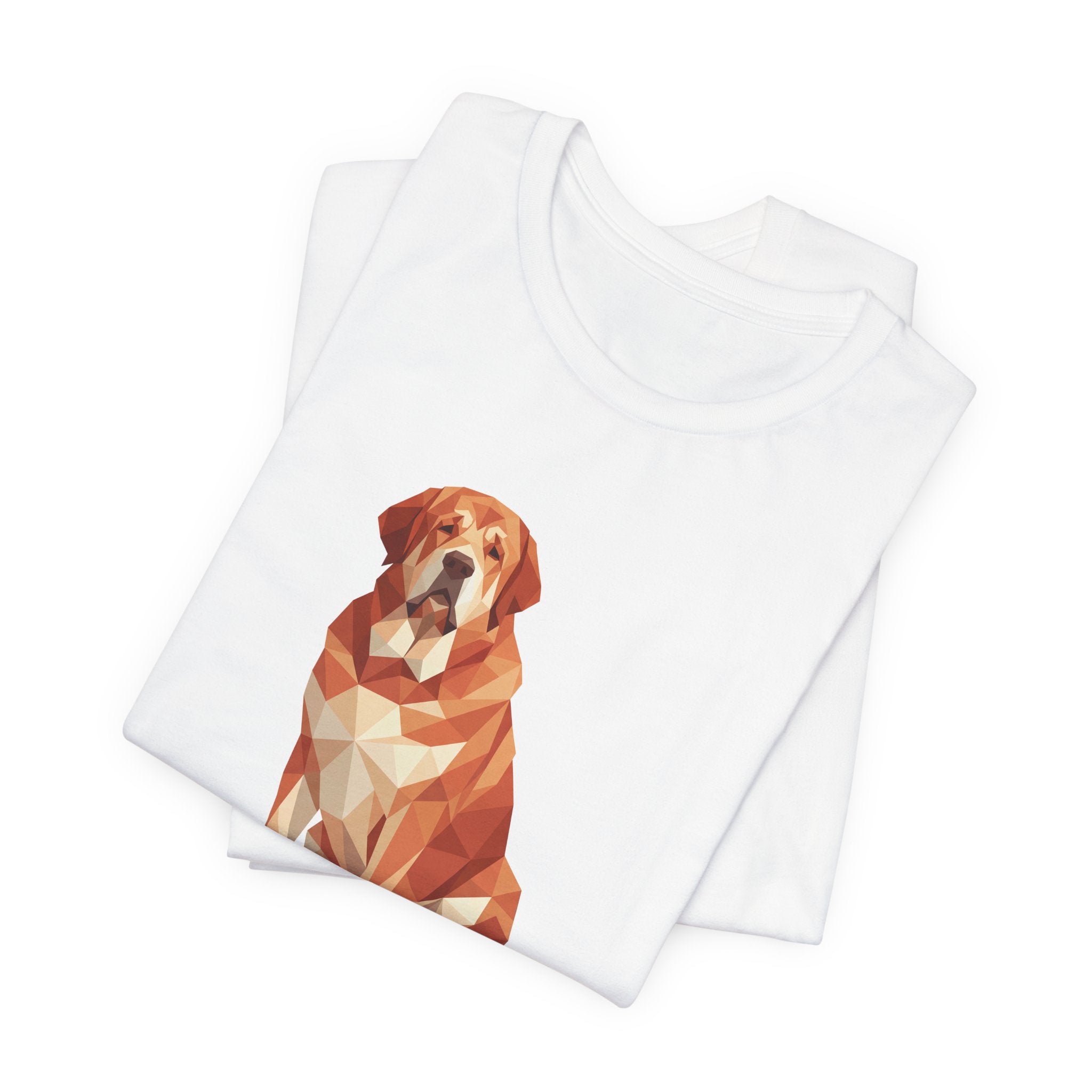 Spanish Mastiff Low Poly T-Shirt — Amber Geometric Art Print