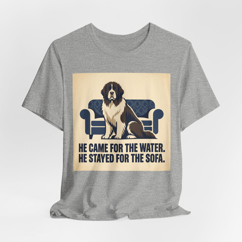 Newfoundland Vintage Retro Art T-Shirt | Classic Sofa Navy Tones