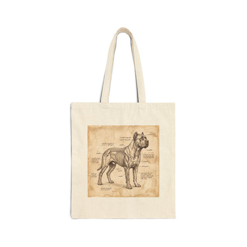 Anatomical Cane Corso Tote Bag – Da Vinci Muscle Study Art Print – side view