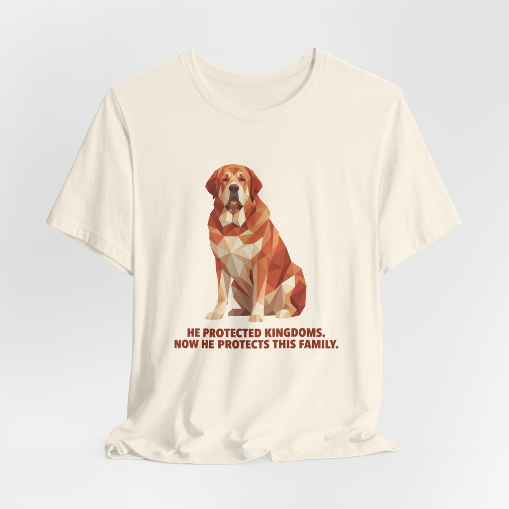 Spanish Mastiff Low Poly T-Shirt — Amber Geometric Art Print