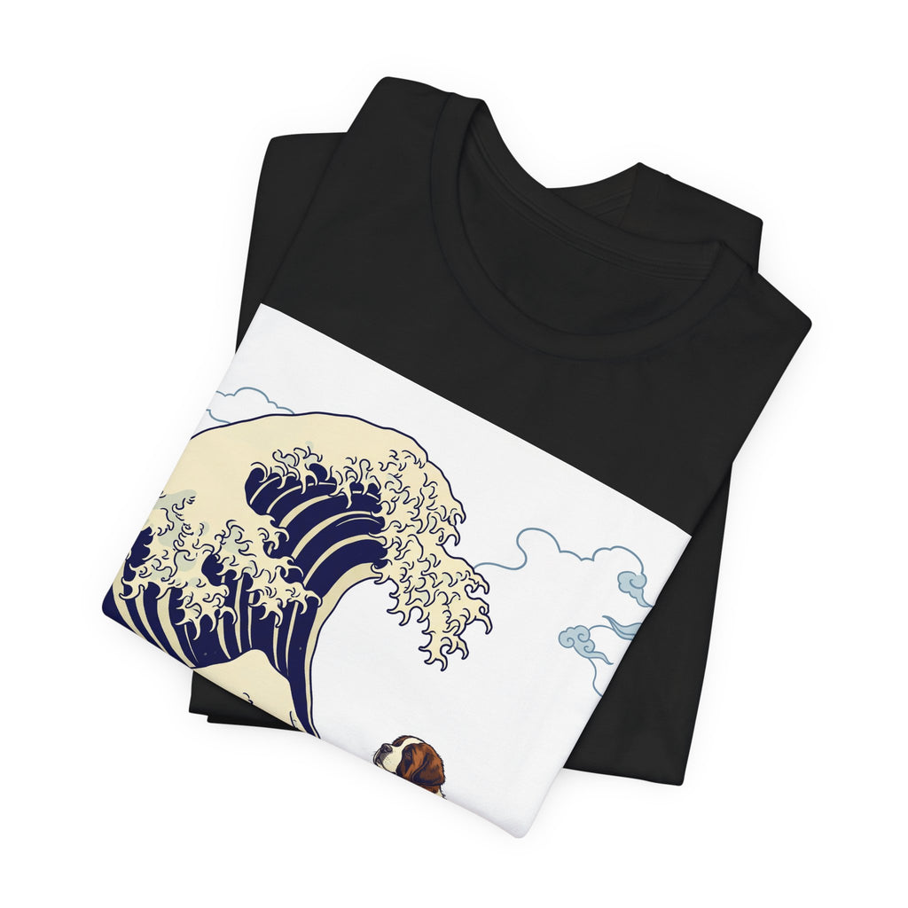 Hokusai Style Saint Bernard T-Shirt — Great Wave Art Print