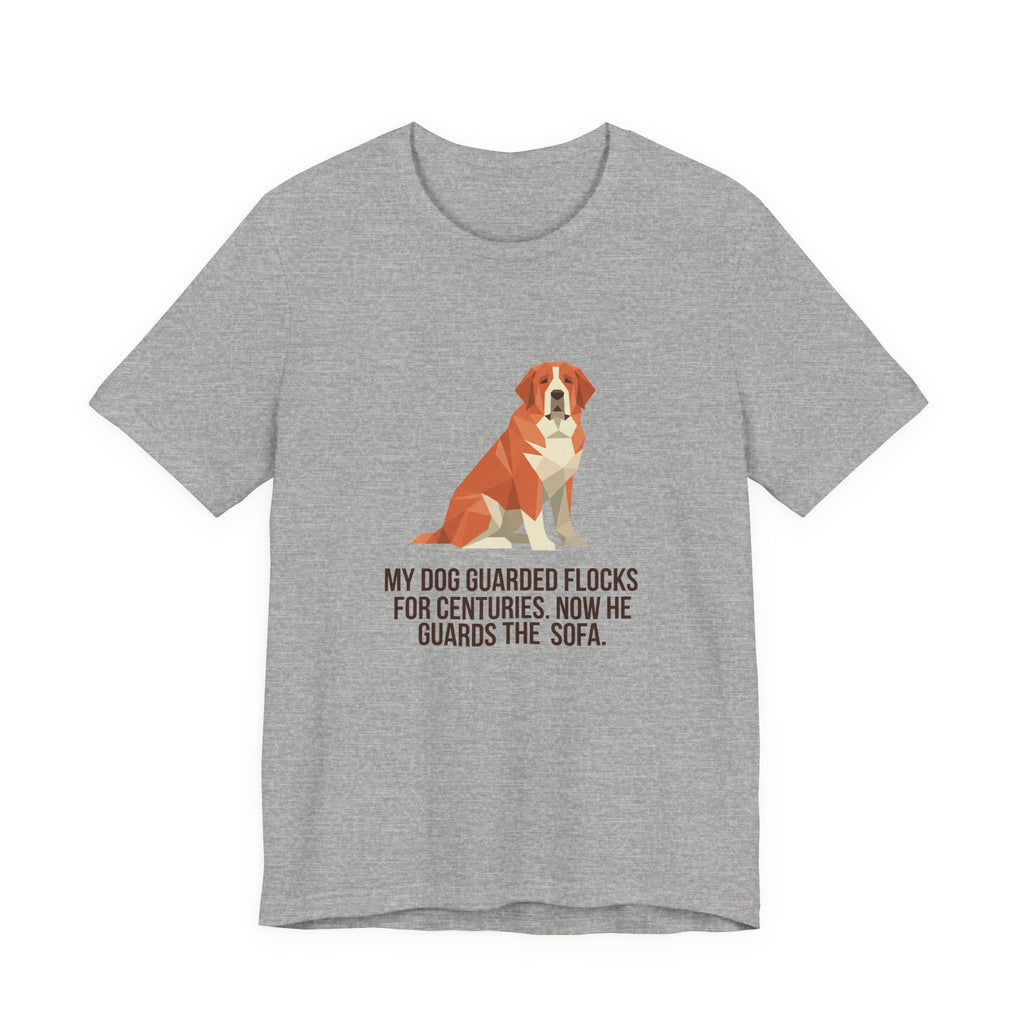 Saint Bernard Low Poly T-Shirt — Amber Geometric Art Print