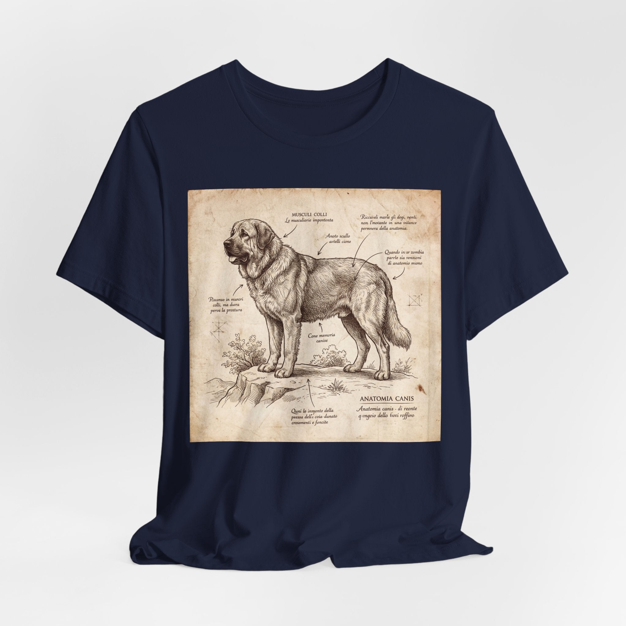 Anatomical Sketch Spanish Mastiff T-Shirt — Parchment Study Art Print