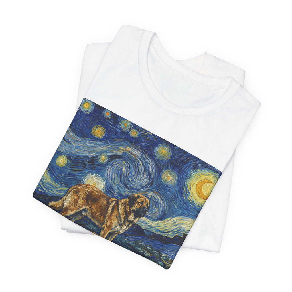 Van Gogh Style Spanish Mastiff T-Shirt — Starry Night Art Print