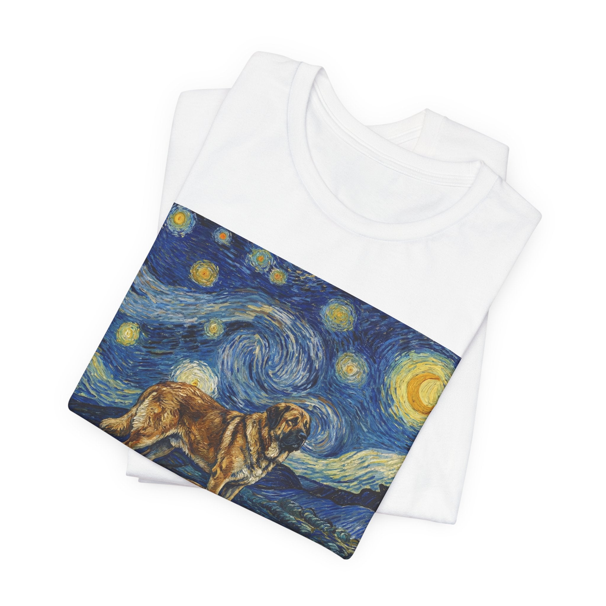 Van Gogh Style Spanish Mastiff T-Shirt — Starry Night Art Print