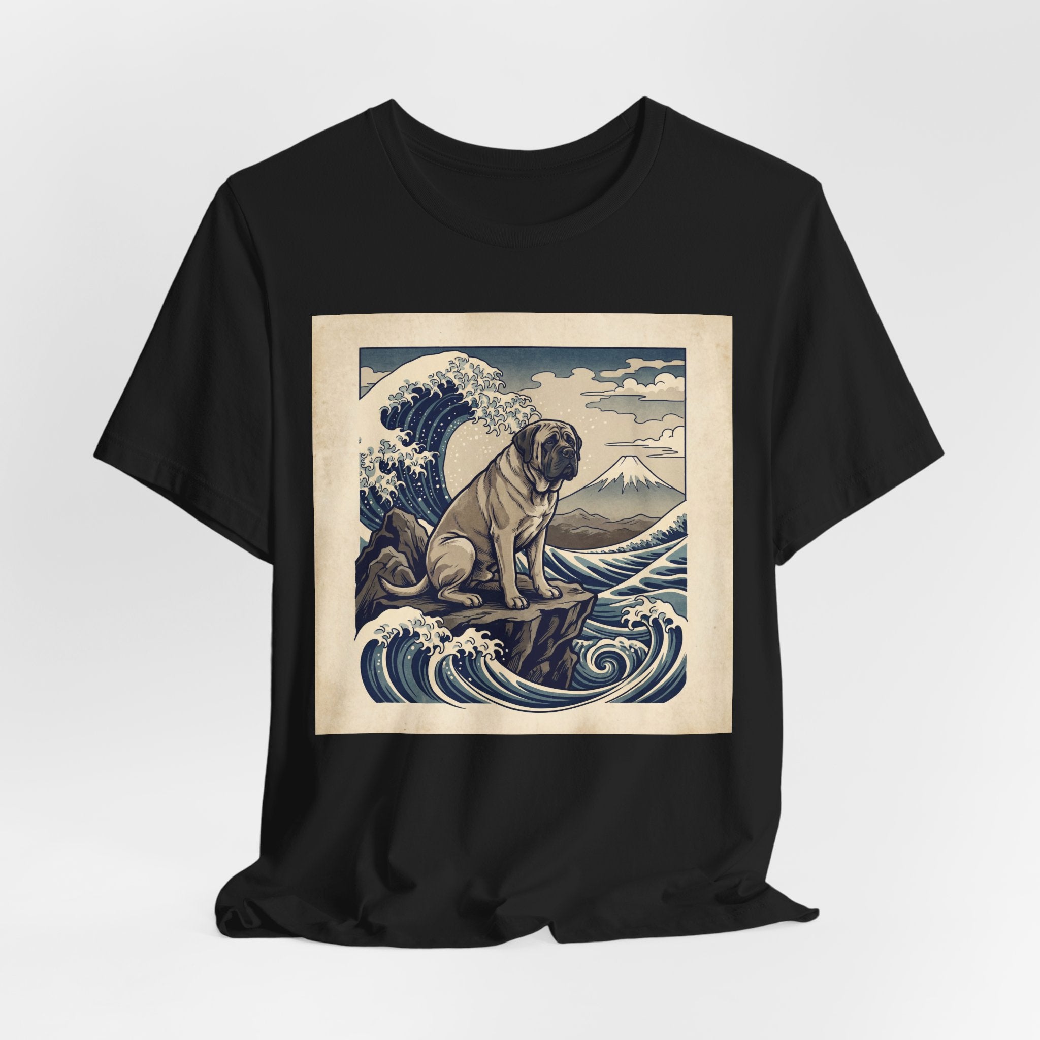 Hokusai Style Mastiff T-Shirt — Great Wave Woodblock Art Print