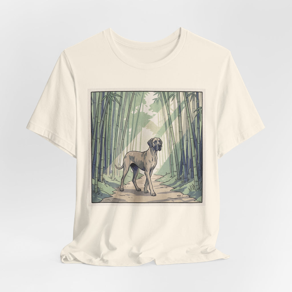 Hiroshige Style Great Dane T-Shirt — Bamboo Forest Art Print