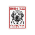 Beware of Spanish Mastiff Metal Sign – Bold Portrait Aluminum Wall Sign – side view