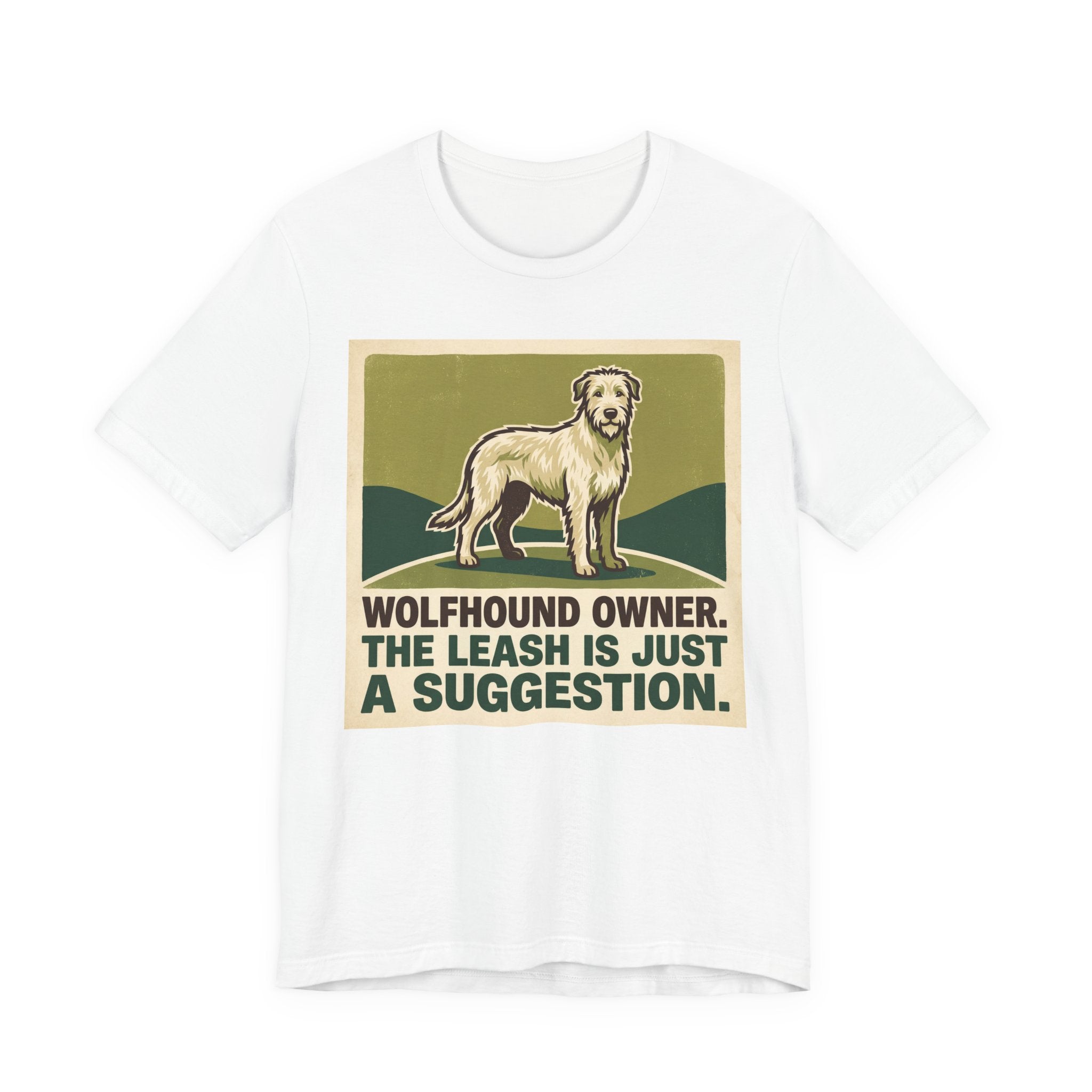 Irish Wolfhound T-Shirt — The Leash Is Just A Suggestion Vintage Print