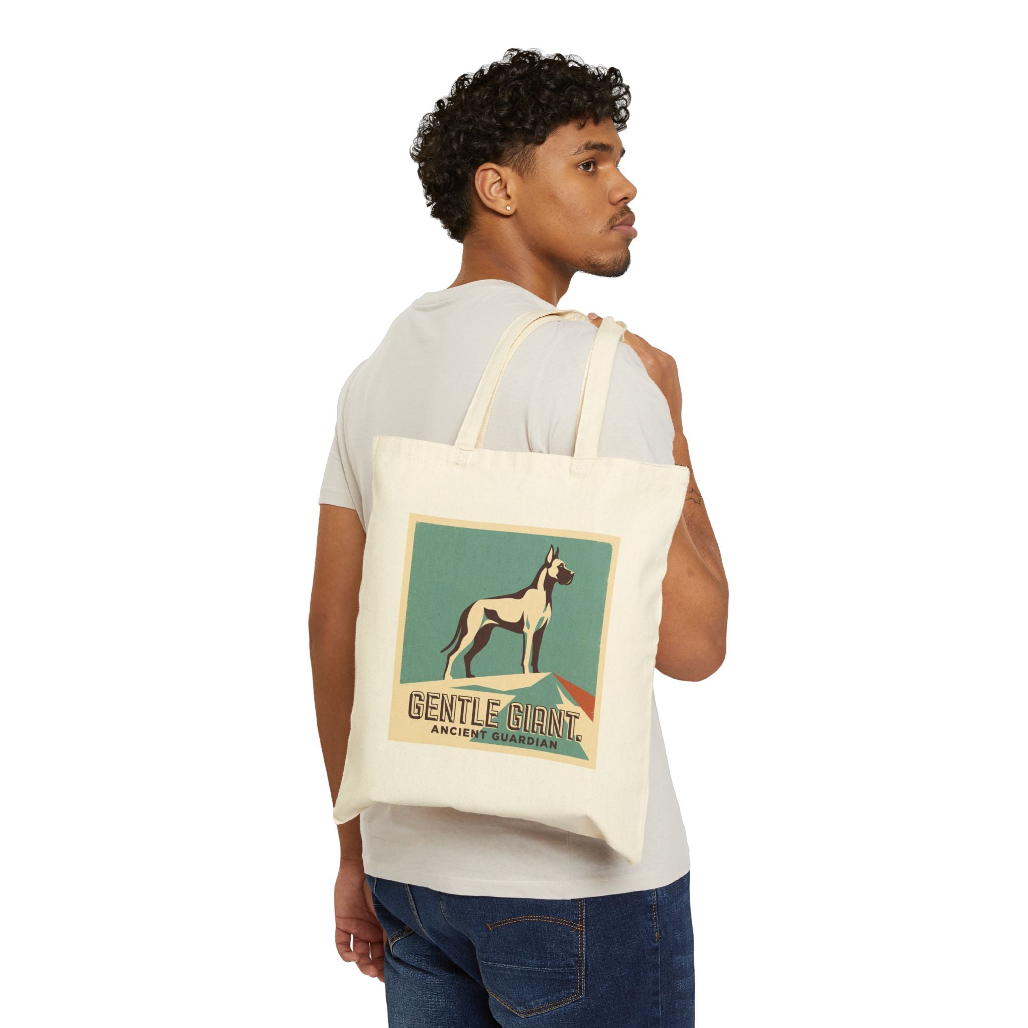 Great Dane Tote Bag – Gentle Giant Vintage Print – lifestyle view