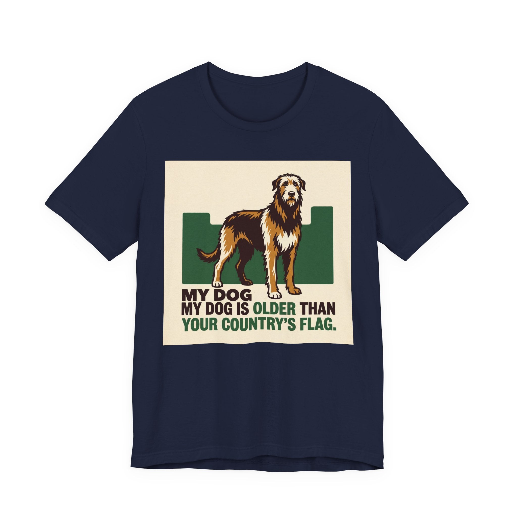 Irish Wolfhound Vintage Retro Art T-Shirt | Bold Green Heritage Style