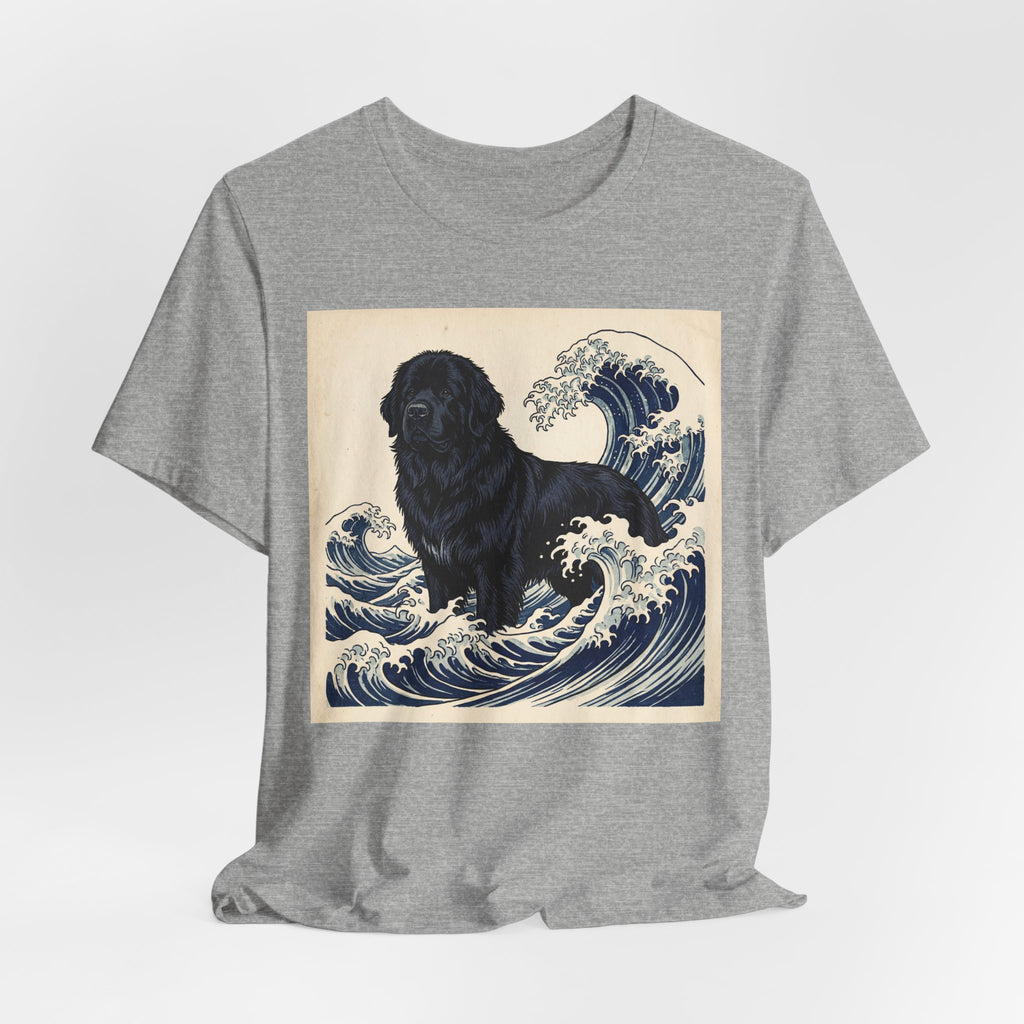 Hokusai Style Newfoundland T-Shirt — Crashing Wave Art Print