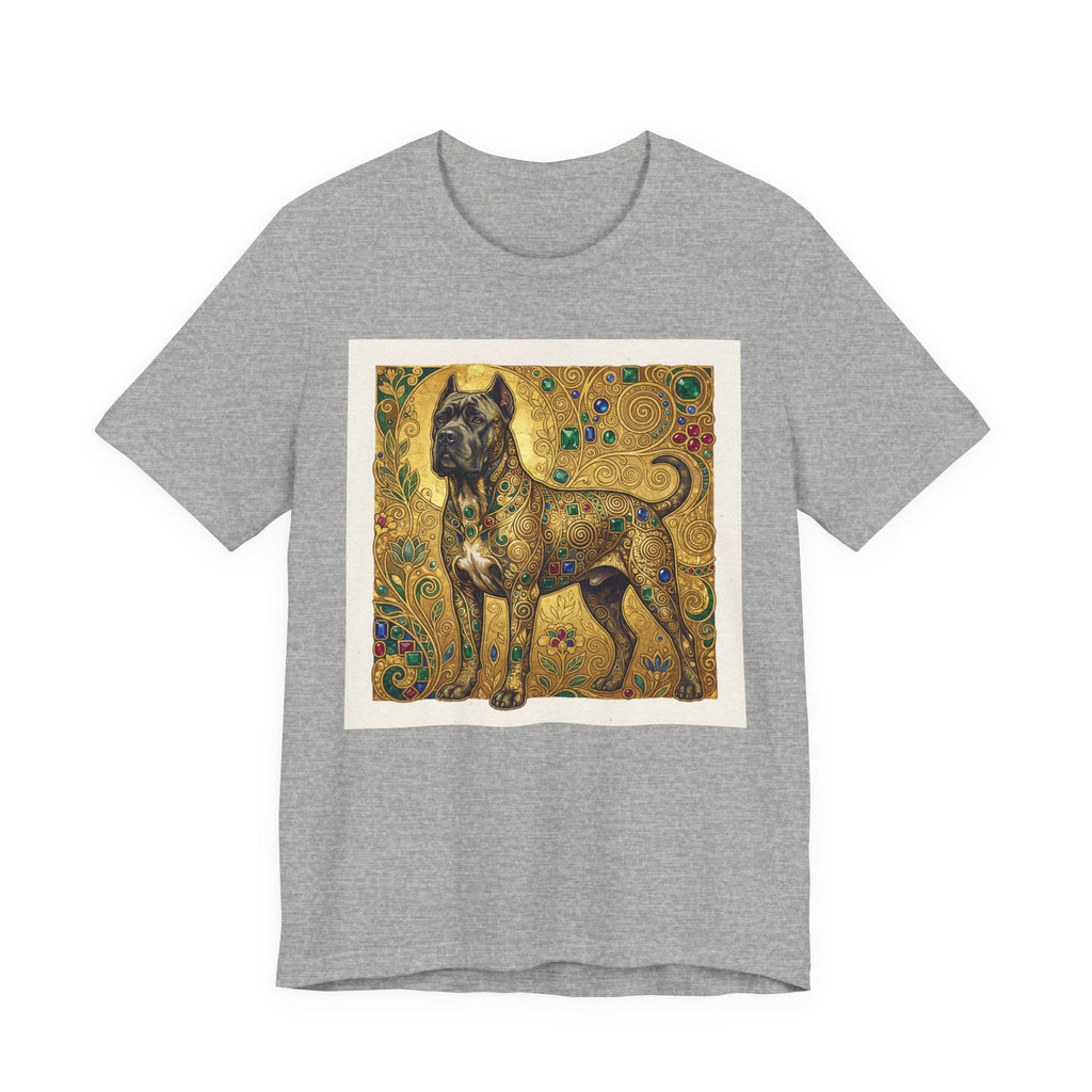 Klimt Style Cane Corso T-Shirt — Gold Jewel Mosaic Art Print