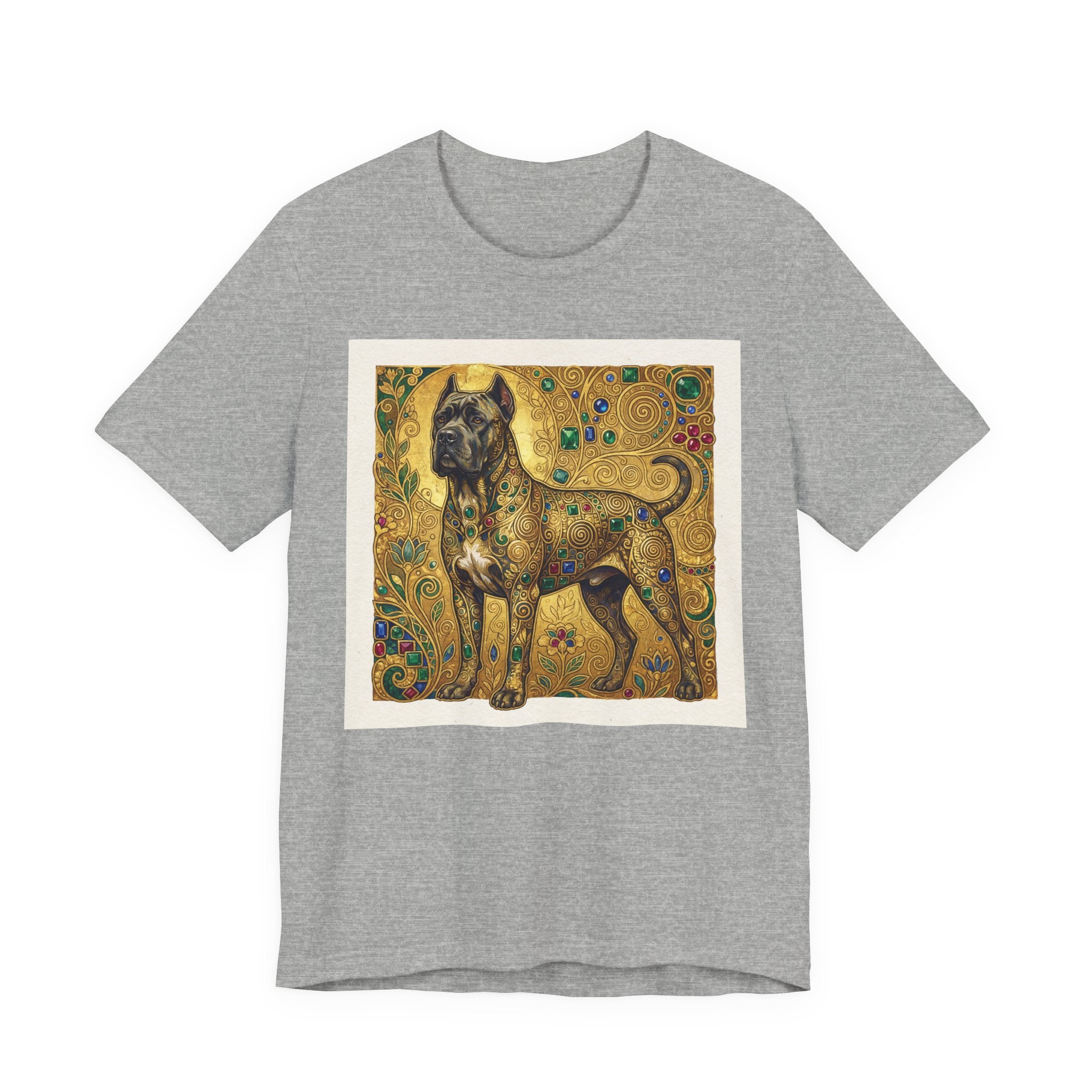 Klimt Style Cane Corso T-Shirt — Gold Jewel Mosaic Art Print