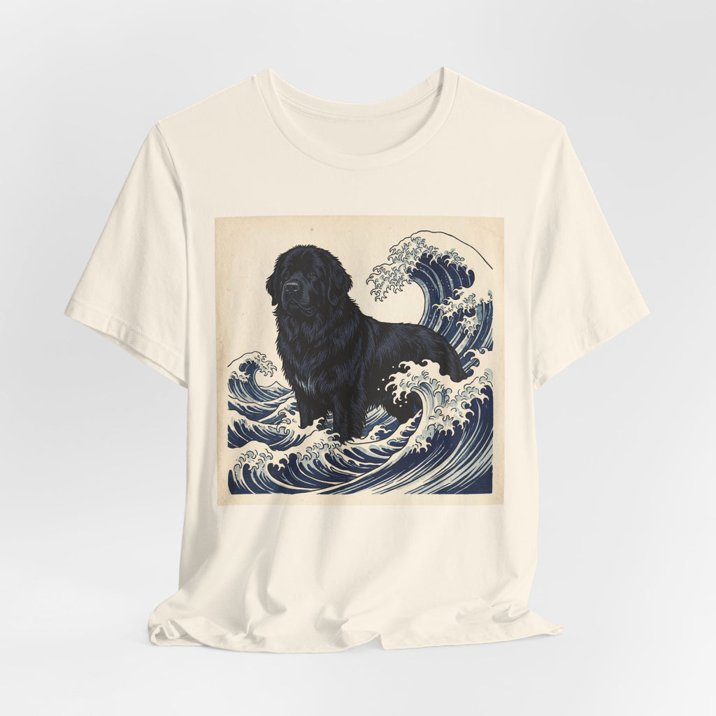 Hokusai Style Newfoundland T-Shirt — Crashing Wave Art Print