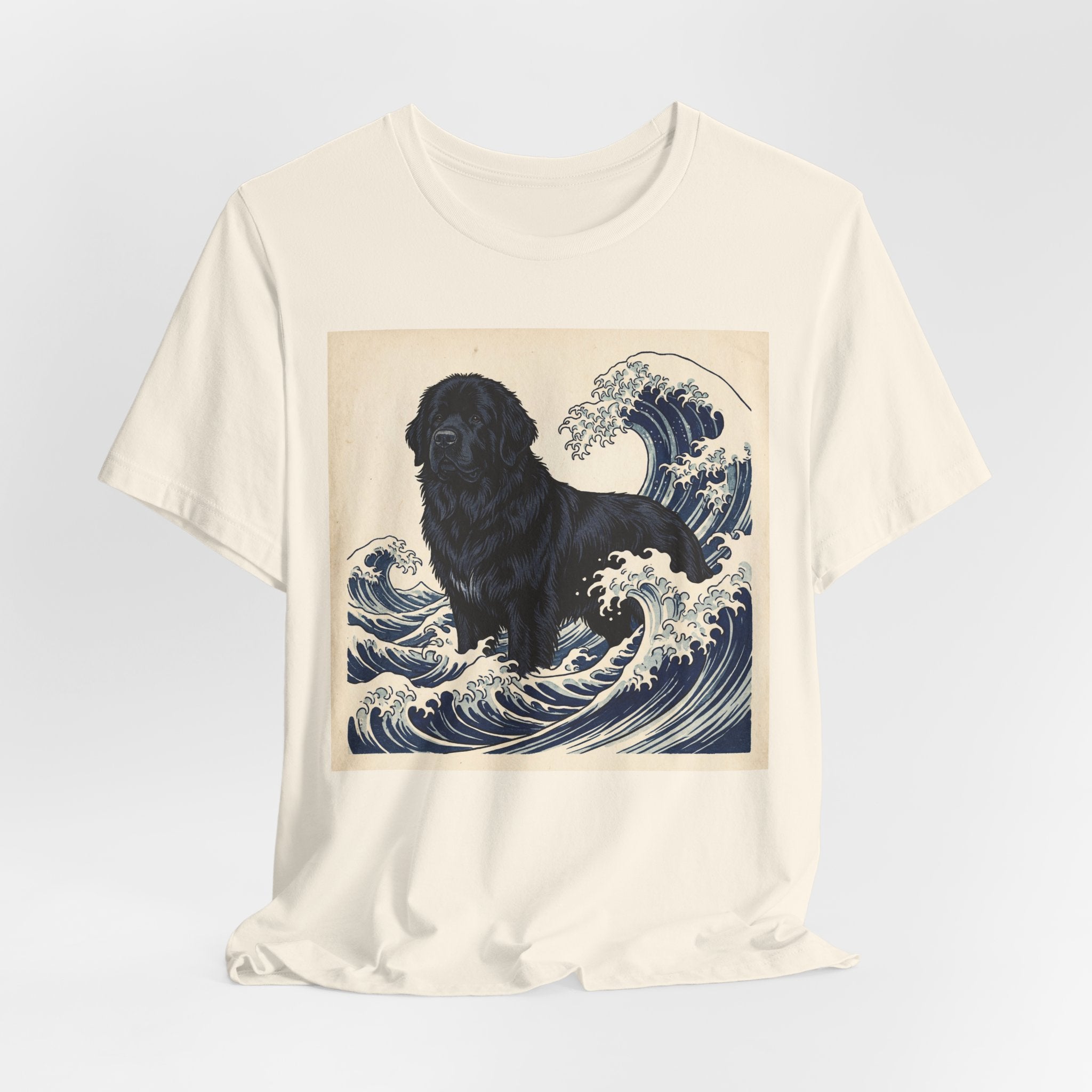 Hokusai Style Newfoundland T-Shirt — Crashing Wave Art Print