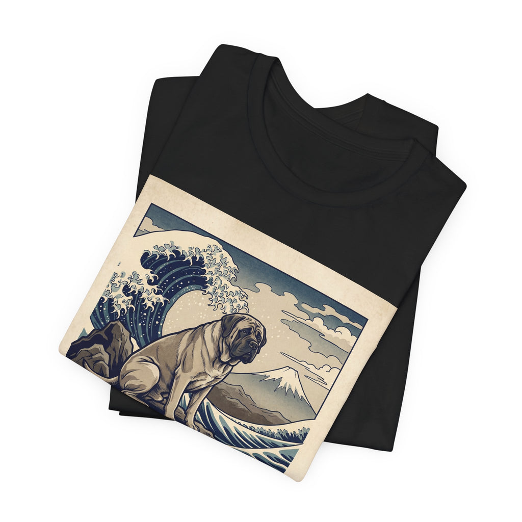 Hokusai Style Mastiff T-Shirt — Great Wave Woodblock Art Print