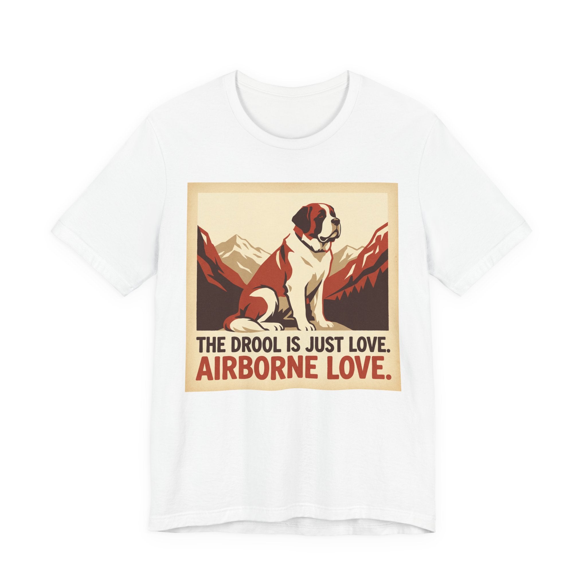 Saint Bernard Vintage Retro Art T-Shirt | Alpine Mountain Warmth