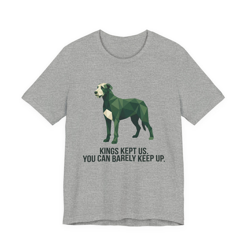 Irish Wolfhound Low Poly T-Shirt — Deep Forest Green Geometric Art Print