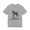 Irish Wolfhound Low Poly T-Shirt — Deep Forest Green Geometric Art Print