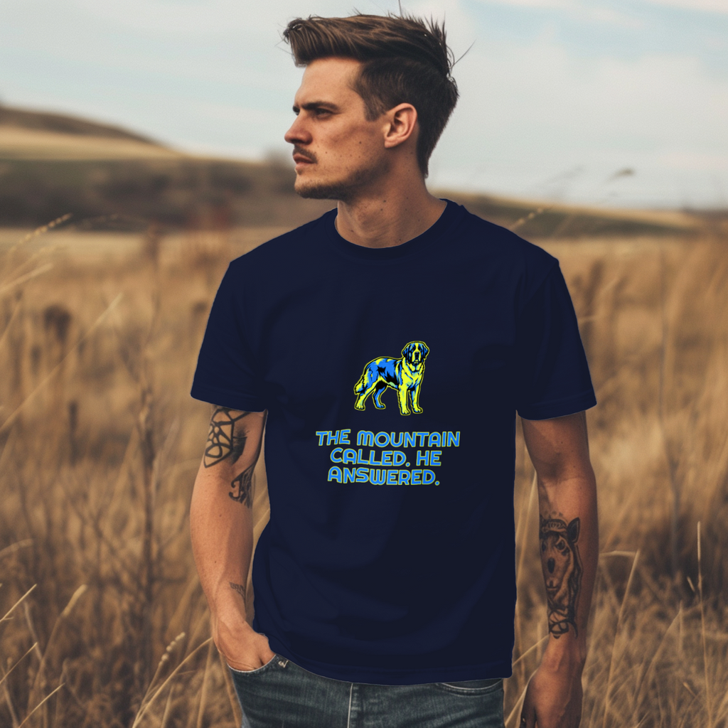 Saint Bernard Gift Shirt | The Mountain Called | Dog Lover Art | Noble Giants