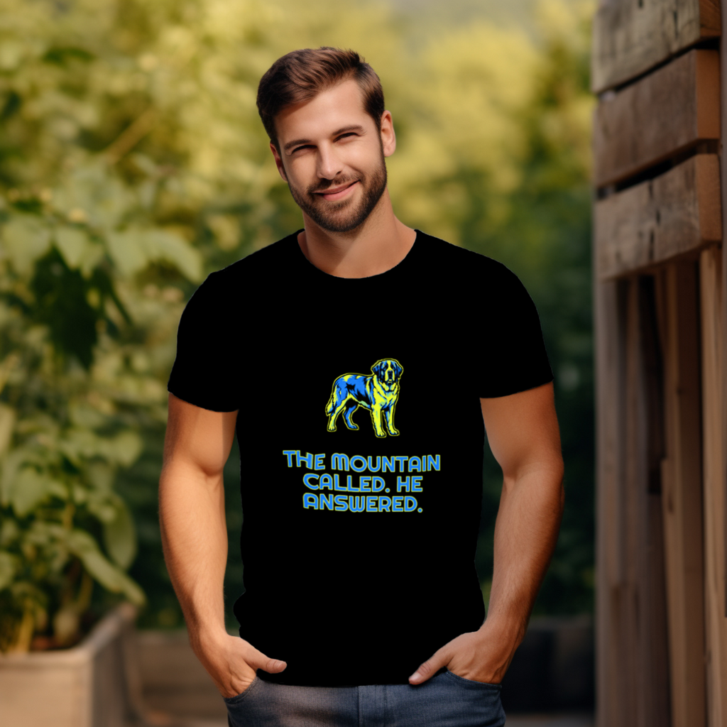 Saint Bernard Gift Shirt | The Mountain Called | Dog Lover Art | Noble Giants