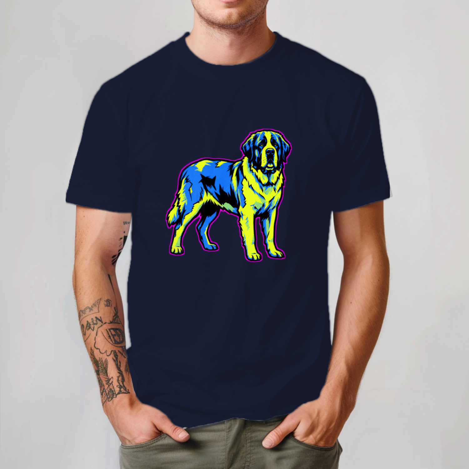 Saint Bernard Gift Shirt | Comic Pop Art Portrait | Giant Breed Dog Gift | Noble Giants