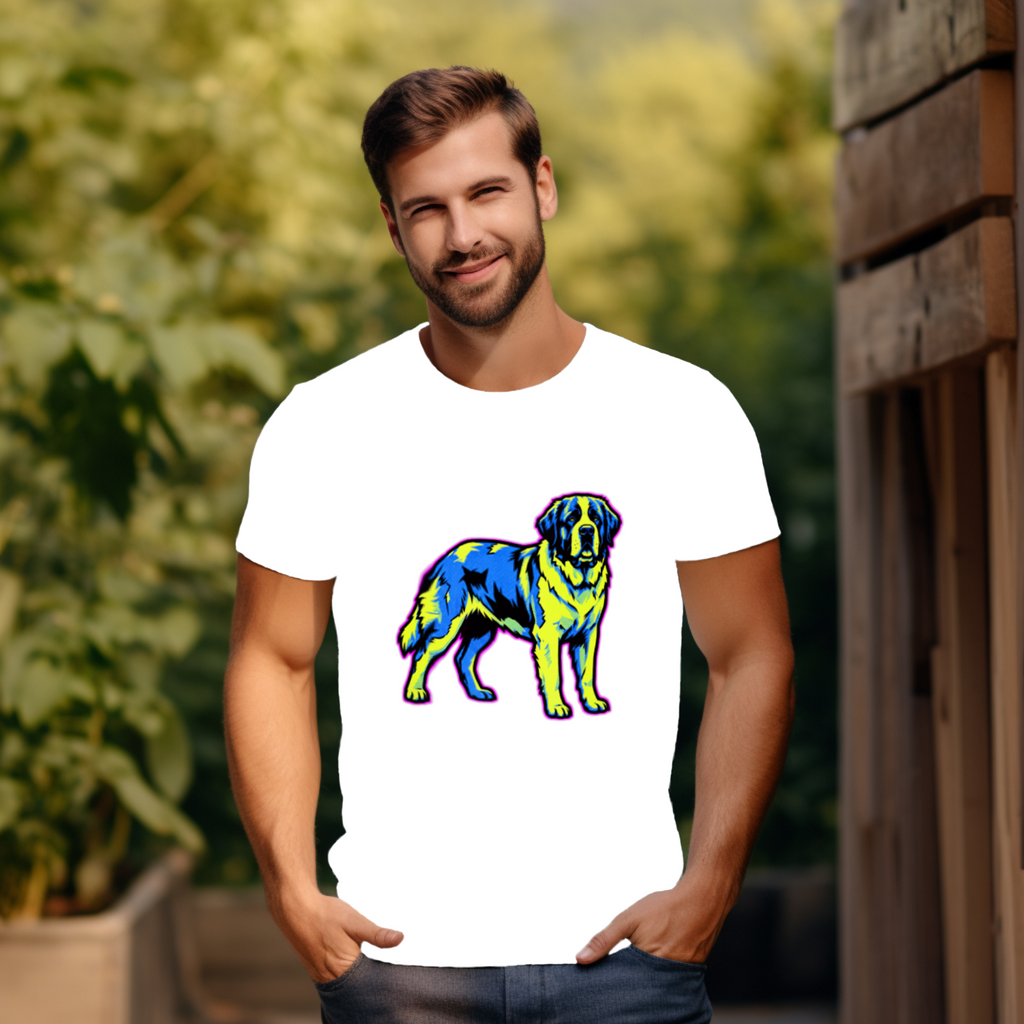 Saint Bernard Gift Shirt | Comic Pop Art Portrait | Giant Breed Dog Gift | Noble Giants