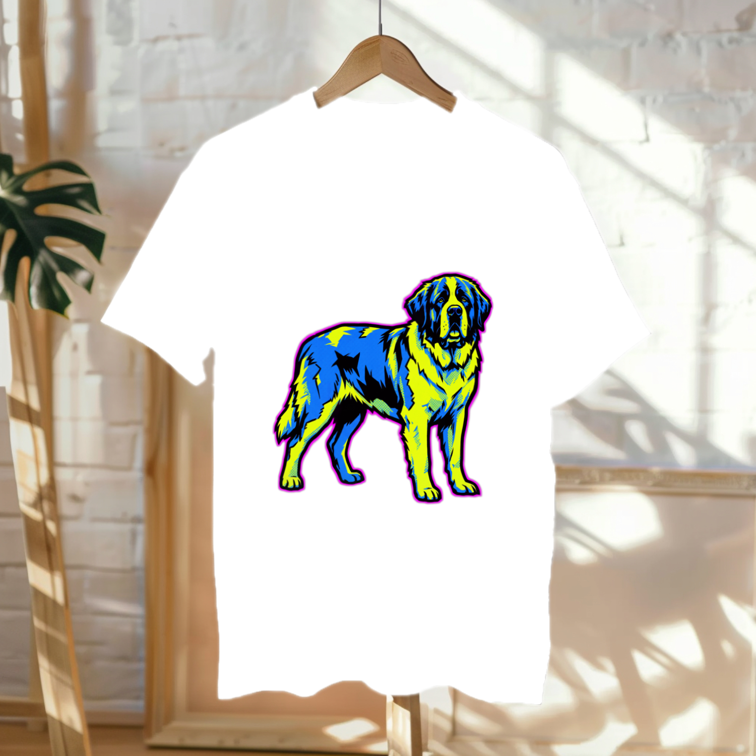 Saint Bernard Gift Shirt | Comic Pop Art Portrait | Giant Breed Dog Gift | Noble Giants