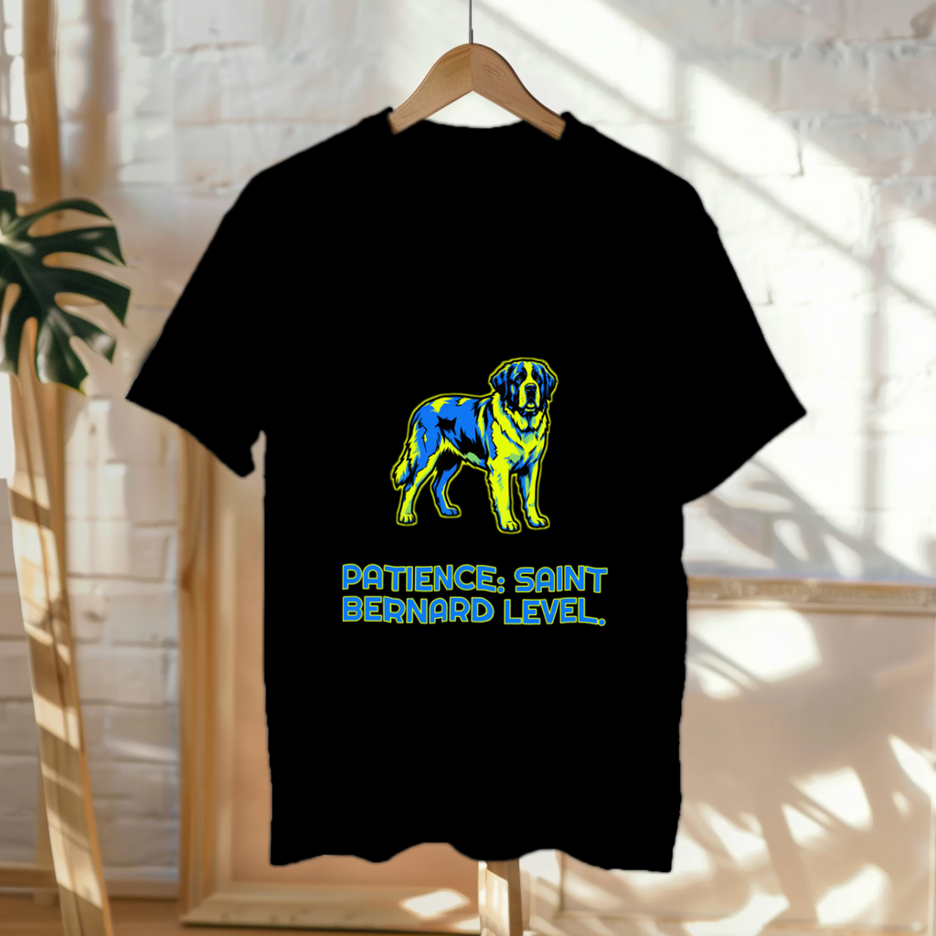 Saint Bernard Gift Shirt | Patience | Dog Lover Art | Noble Giants